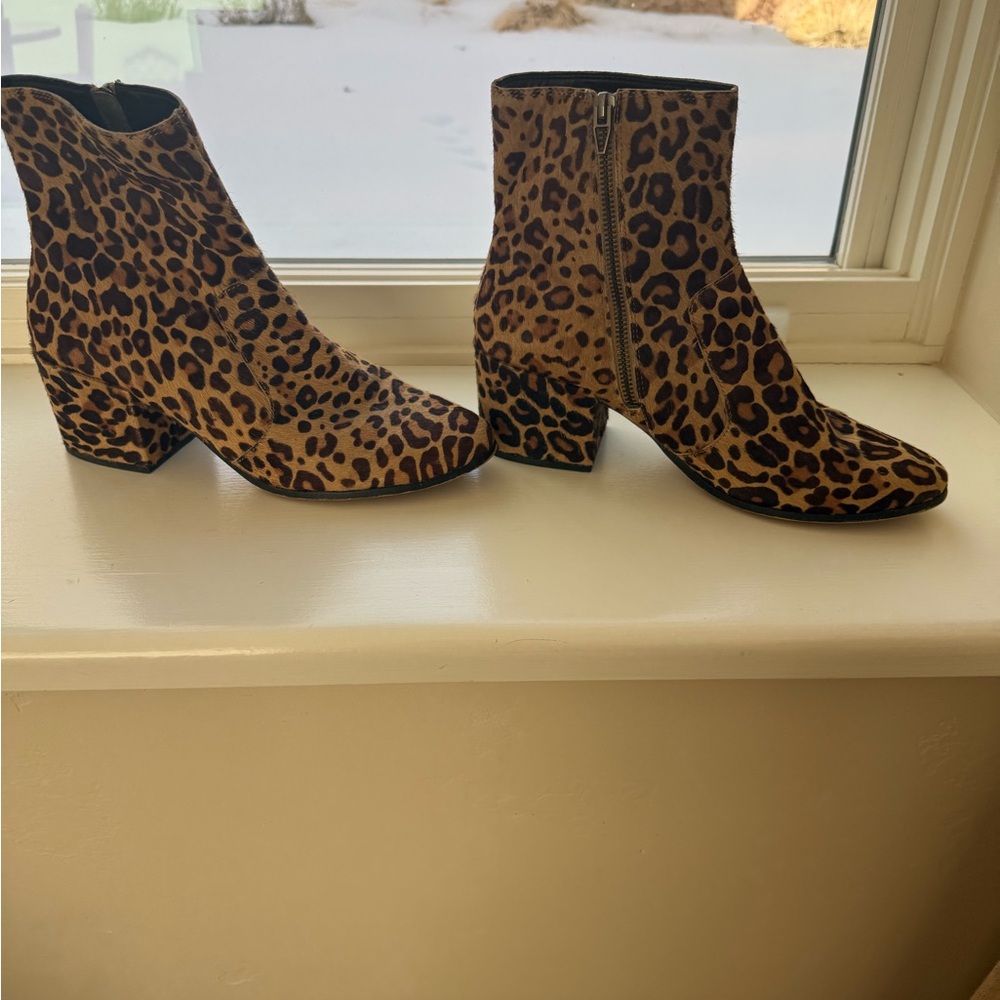 Dolce Vita Animal Print calf hair Ankle Boots